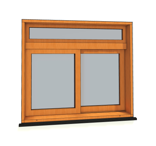 Janela Madeira 2 Folhas Correr 1 Fixo Supe