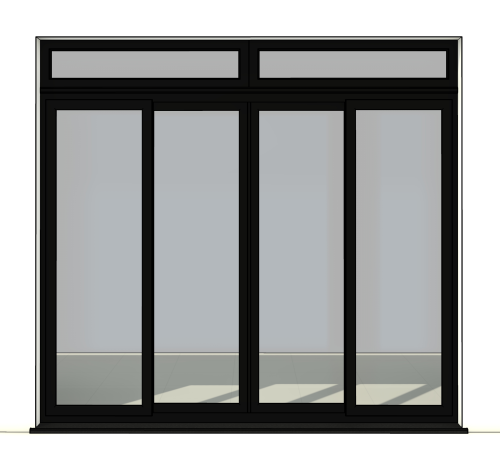 Porta PVC 4 Folhas Correr 2 Fixo Supe